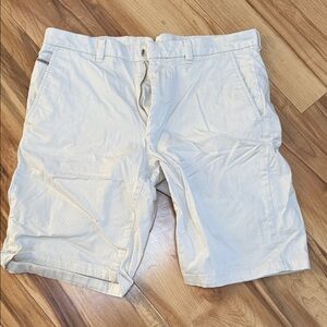 Diesel Men's Light Cream with pattern Flat Front Shorts